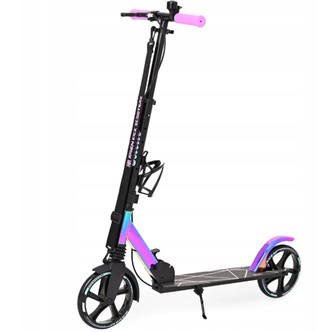 Raven Estelle PRO Black Rainbow 200 mm Løbehjul Med støddæmper Håndbremse Ringklokke Drikkedunkholder