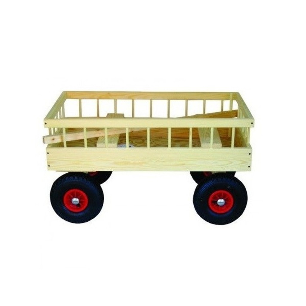 Trækvogn 4 personer luft hjul 95x60 cm