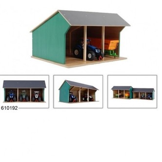 Kids Globe Traktor Garage med plads til 3 stk Model 2025