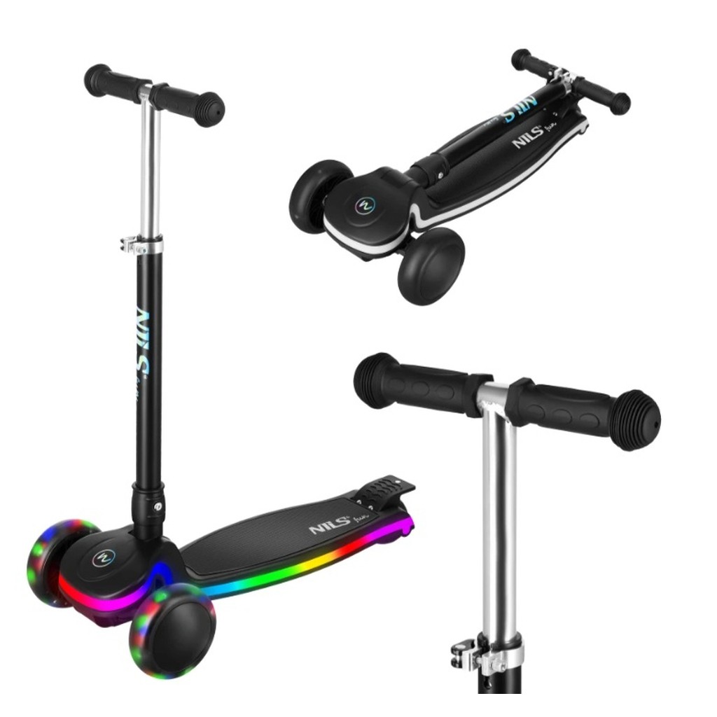 NILS Trehjulet Løbehjul SORT HLB1306