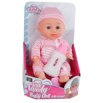 Dukke 30 cm Little Family stribe