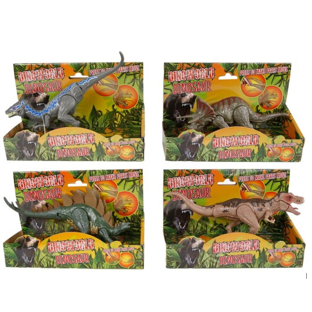 4 stk Dinosaurus 17-19 cm