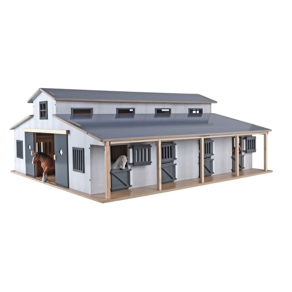 Kids Globe hestestald med 7 bokse og græsmark