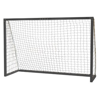 Træ Fodboldmål 300 x 200 cm Sort med Stål bagstolpe