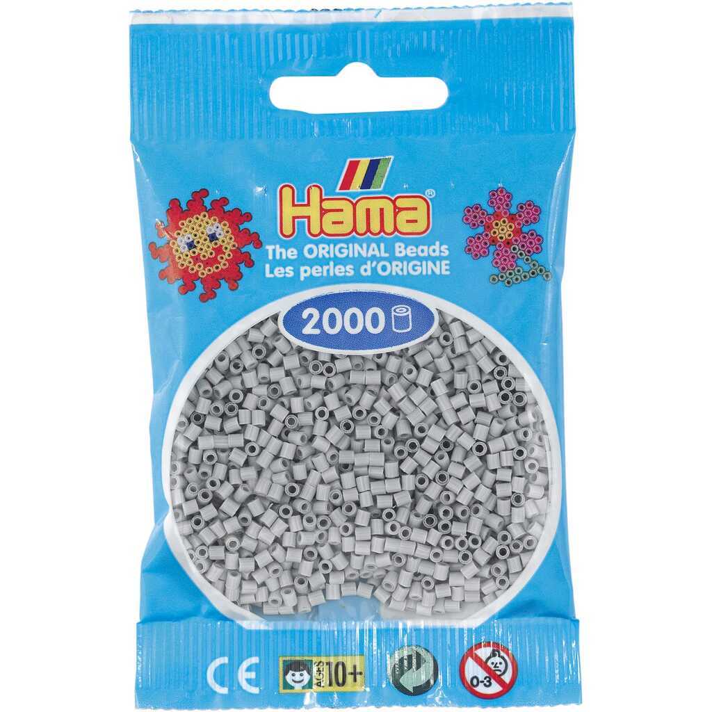Hama Mini Perler  2.000 stk lysegrå - Mini (501-70)