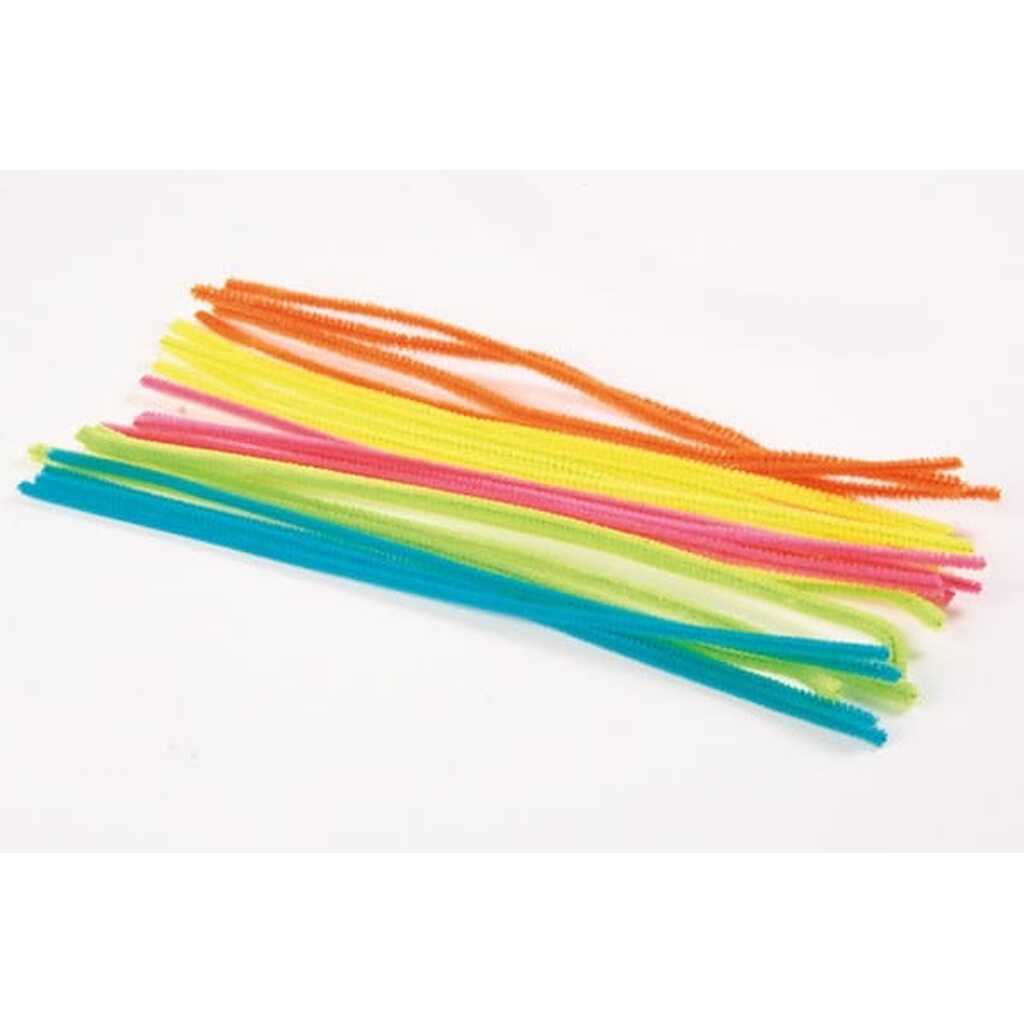 Piberenser Neon farver 6mm x 30cm - 20stk