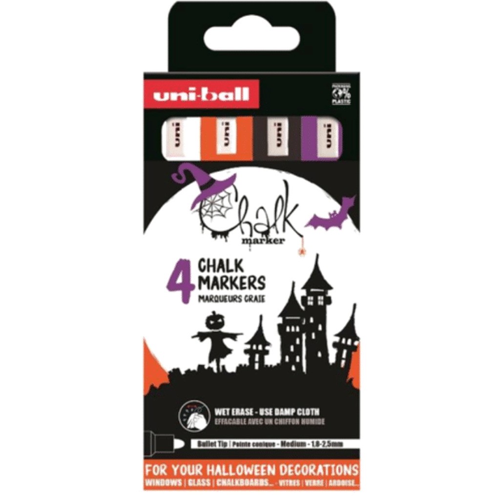 Posca Uni Chalk markers * HALLOWEEN* 4 stk