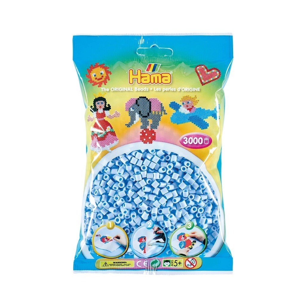 Hama Perler  3000 stk Pastel Isblå Midi (201-97)