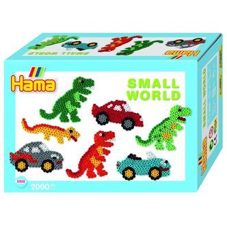 Hama Midi Perlesæt / Gaveæske  Small World Bil + Dino 2.000 perler