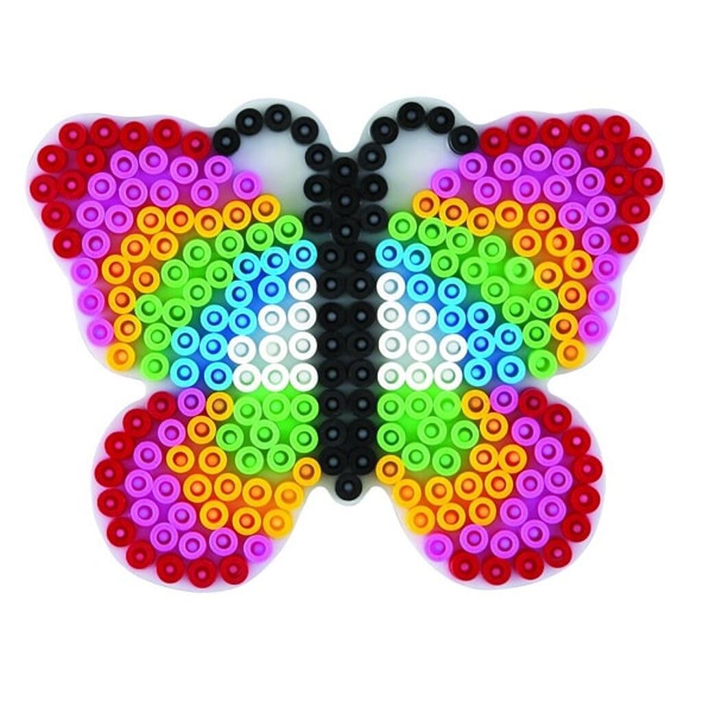 Hama Perleplade Midi - Sommerfugl 11x8cm Hvid