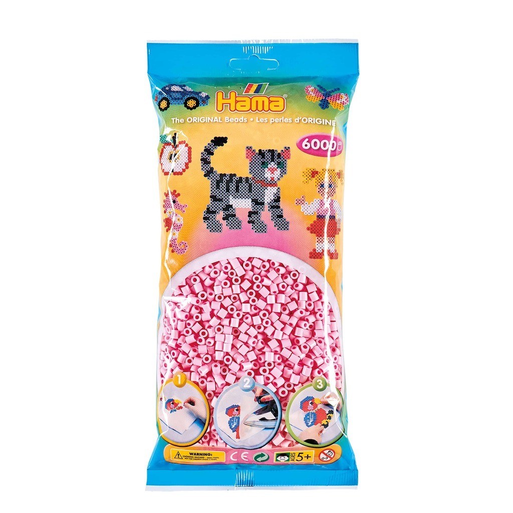 Hama Perler  6000 stk Pastel Rosa Midi (205-95)