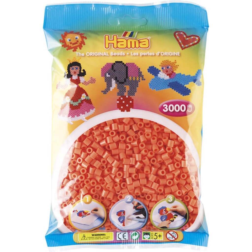 Hama Perler  3000 stk Pastel rød Midi (201-44)