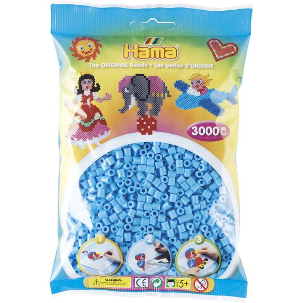 Hama Perler  3000 stk Pastel Blå Midi (201-46