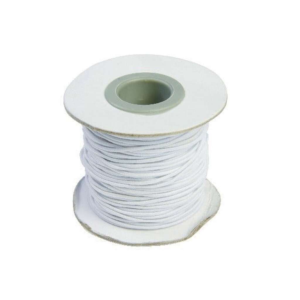 Elastiksnor 1,2mm x 25m Hvid