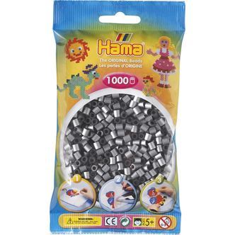 Hama Perler - 1000 stk sølv - Midi (207-62)