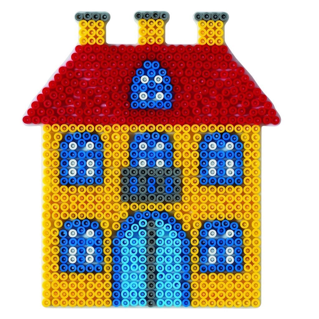 Hama Perleplade Midi - Hus 17x15cm Hvid - 1 stk