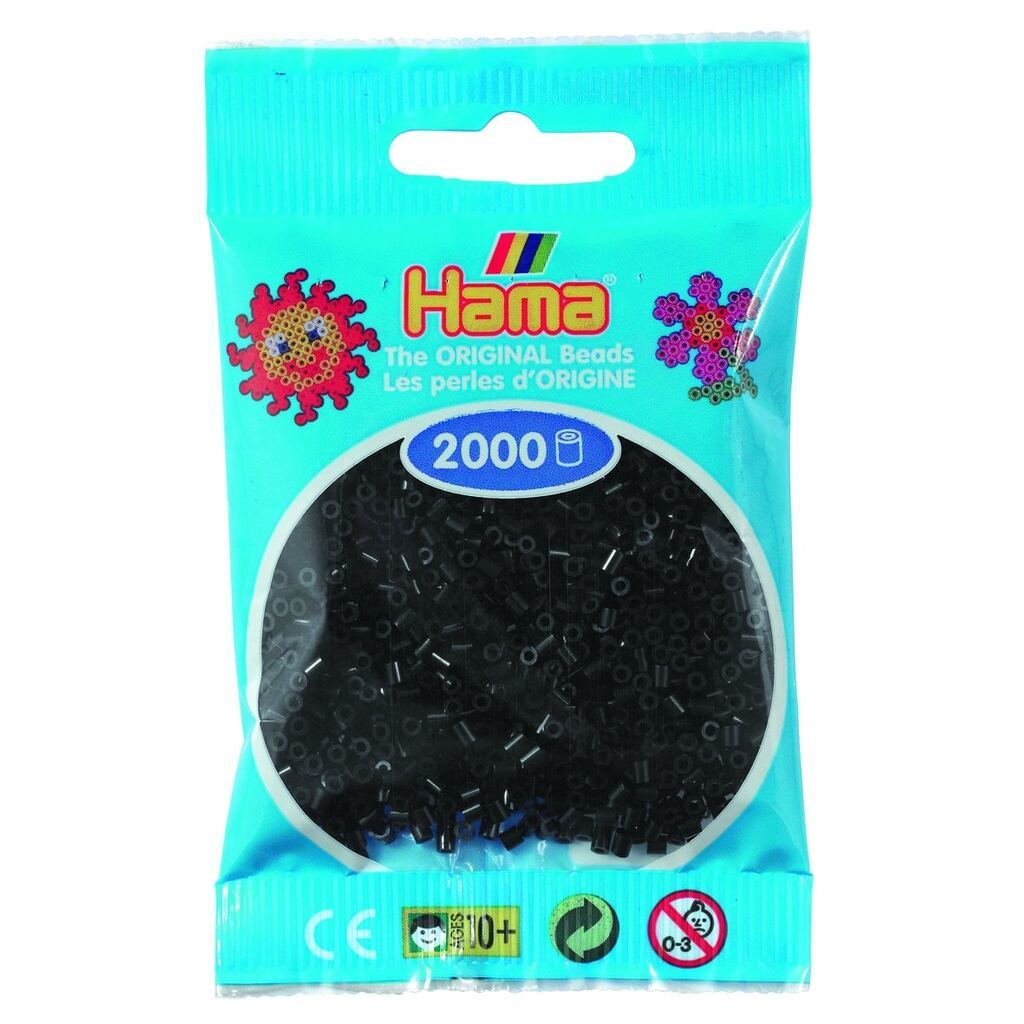 Hama Mini Perler  2.000 stk sort - Mini (501-18)