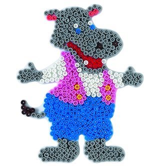 Hama Perleplade Midi - Flodhest 13x16cm Hvid - 1 stk
