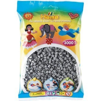 Hama Perler  3000 stk Grå Midi (201-17)