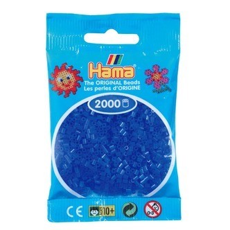 Hama Mini Perler  2.000 stk neon blå - Mini (501-36)