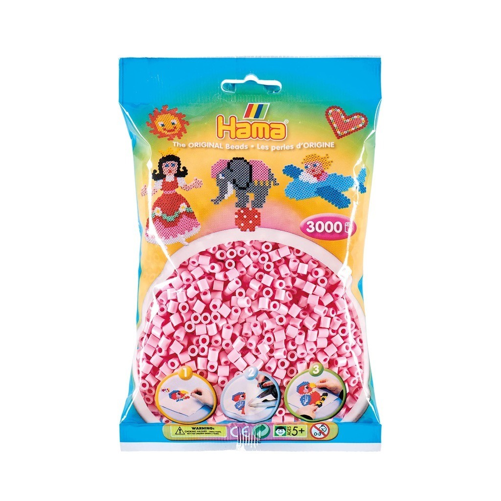 Hama Perler  3000 stk Pastel rosa Midi (201-95)