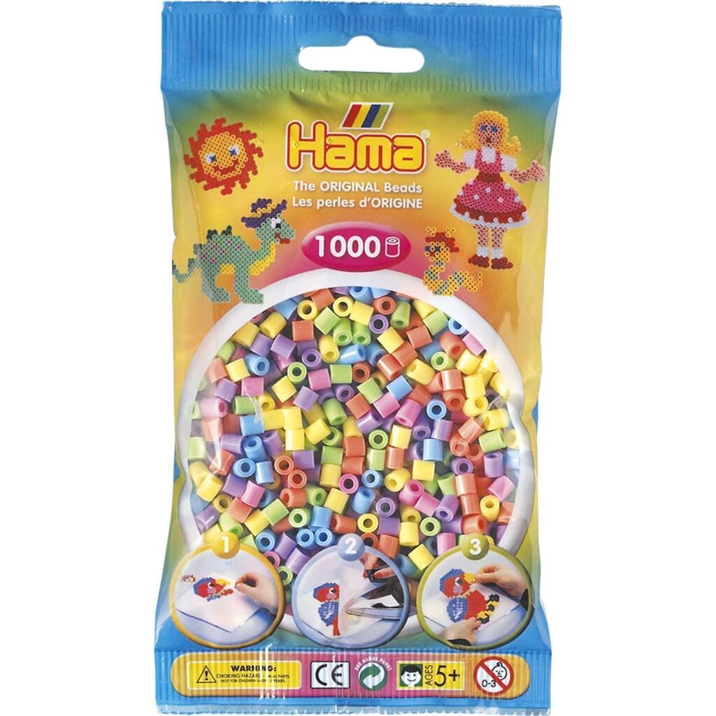 Hama Perler - 1000 stk Pastel mix - Midi (207-50)