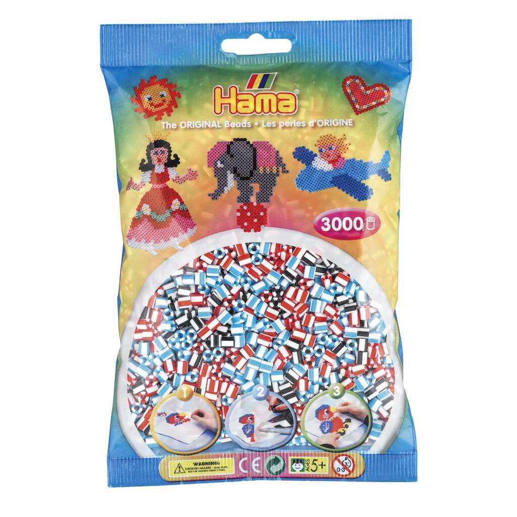 Hama Perler  3000 stk Mix 91 striber (201-91)