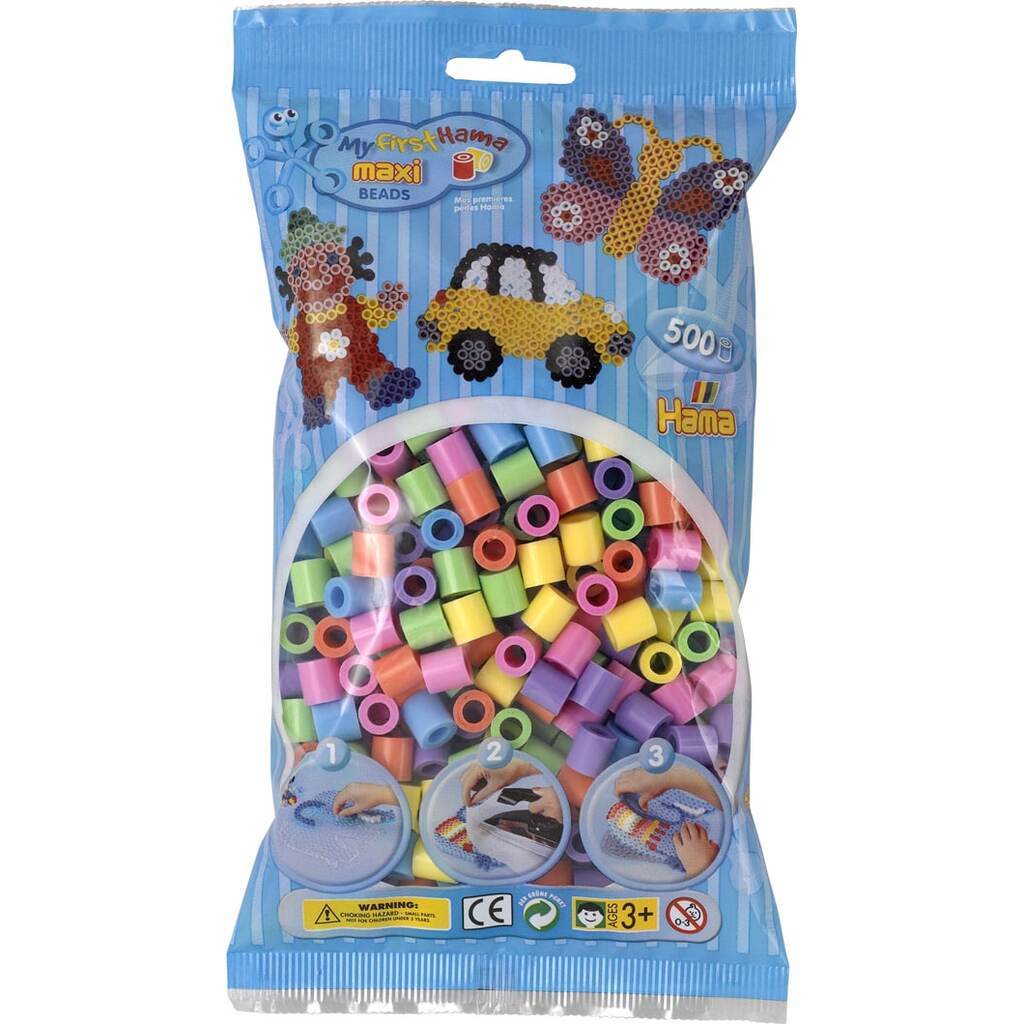 Hama Maxi Perler - 500 stk Pastel Mix 50 (8571)