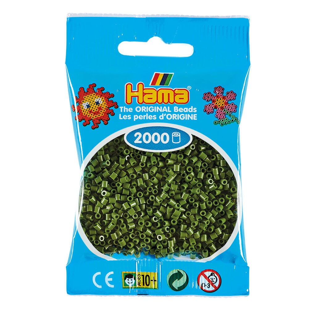 Hama Mini Perler  2.000 stk oliven - Mini (501-84)
