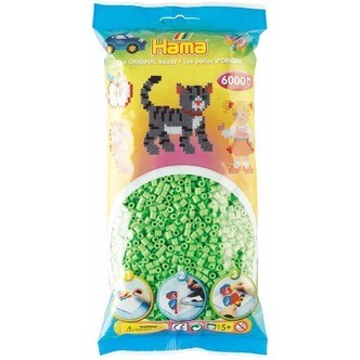 Hama Perler  6000 stk Pastel Grøn Midi (205-47