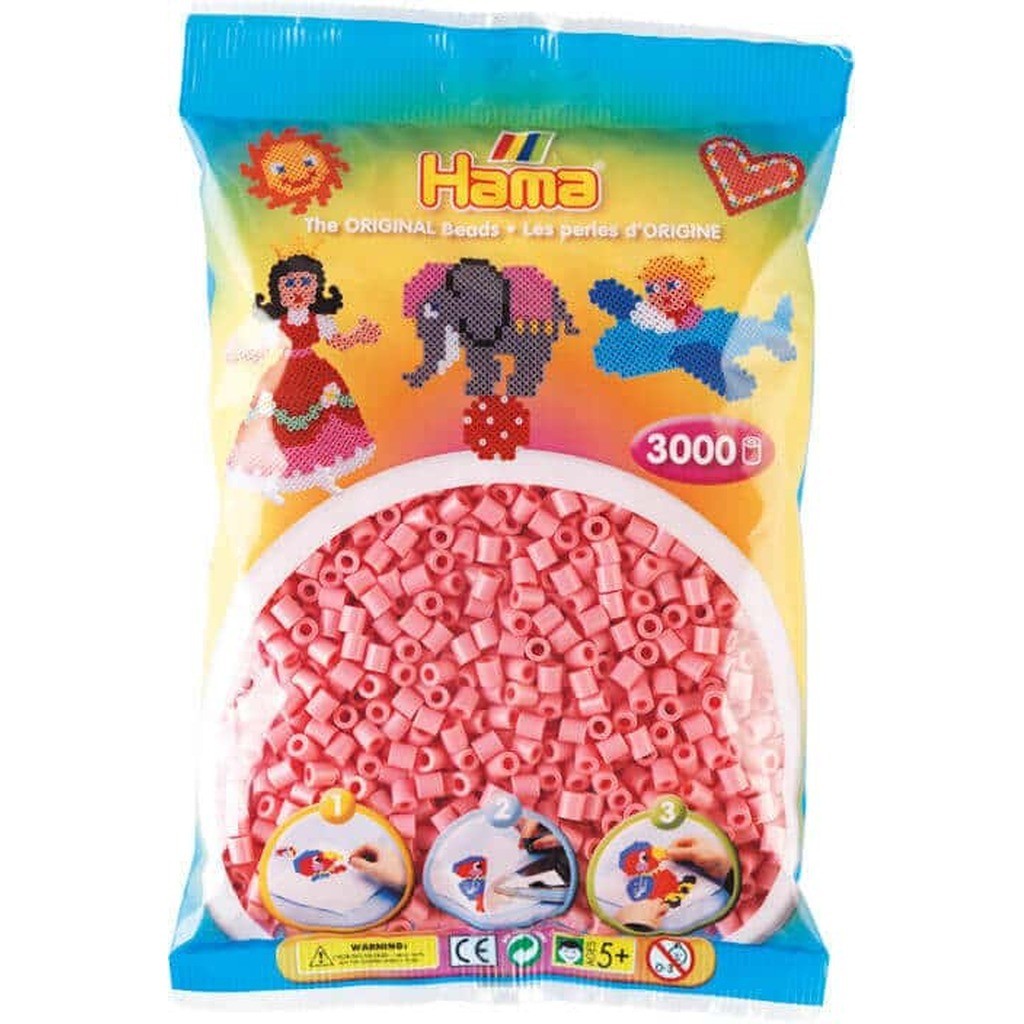Hama Perler  3000 stk Pink Midi (201-06)