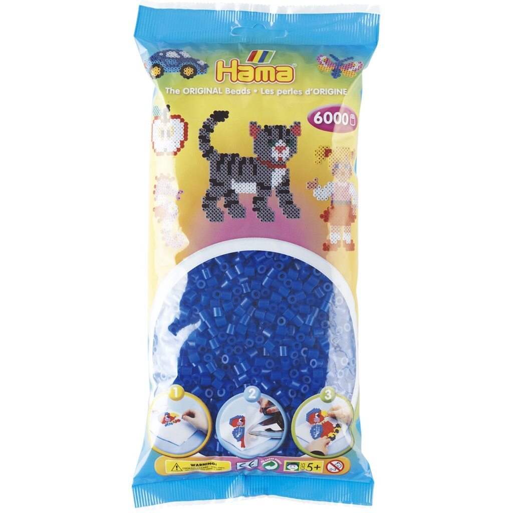 Hama Perler  6000 stk Neon Blå Midi (205-36)