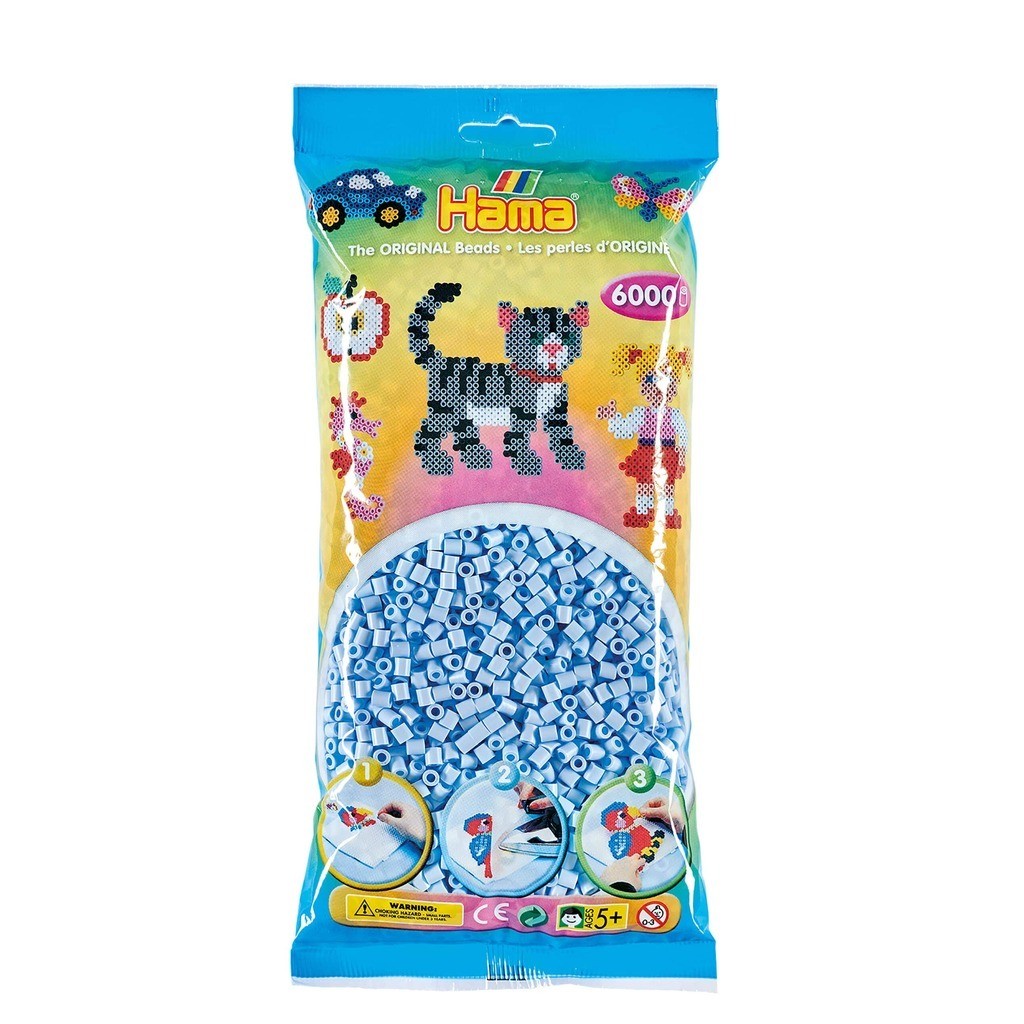 Hama Perler  6000 stk Pastel Isblå Midi (205-97)