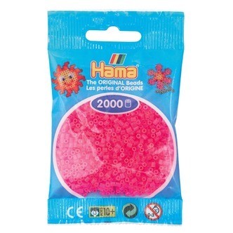 Hama Mini Perler  2.000 stk neon fuschia - Mini (501-32)