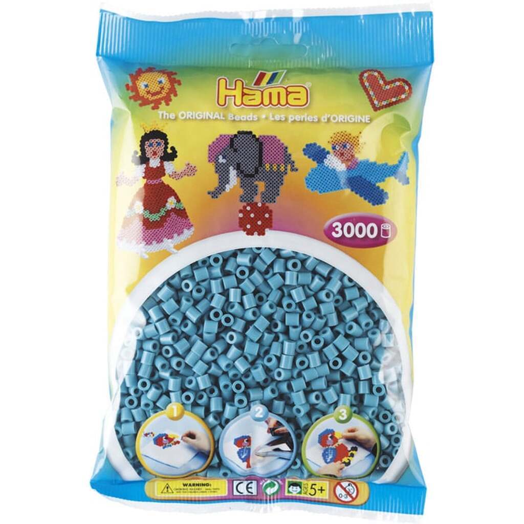 Hama Perler  3000 stk Turkis Midi (201-31