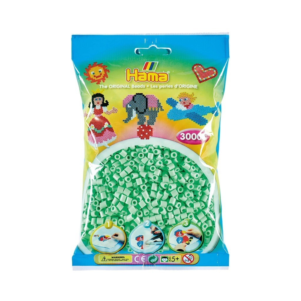 Hama Perler  3000 stk Pastel Mint Midi (201-98)
