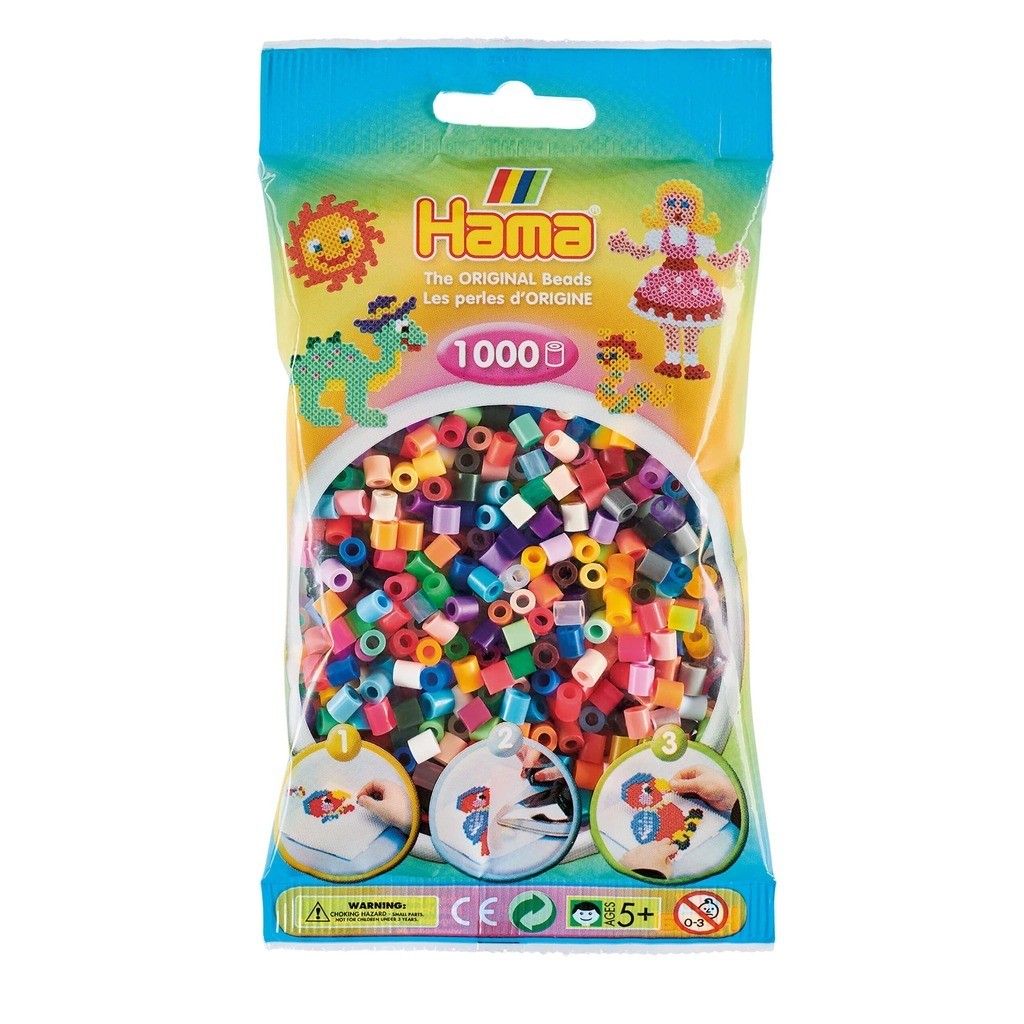 Hama Perler - 1000 stk mix 68 - Midi (207-68)