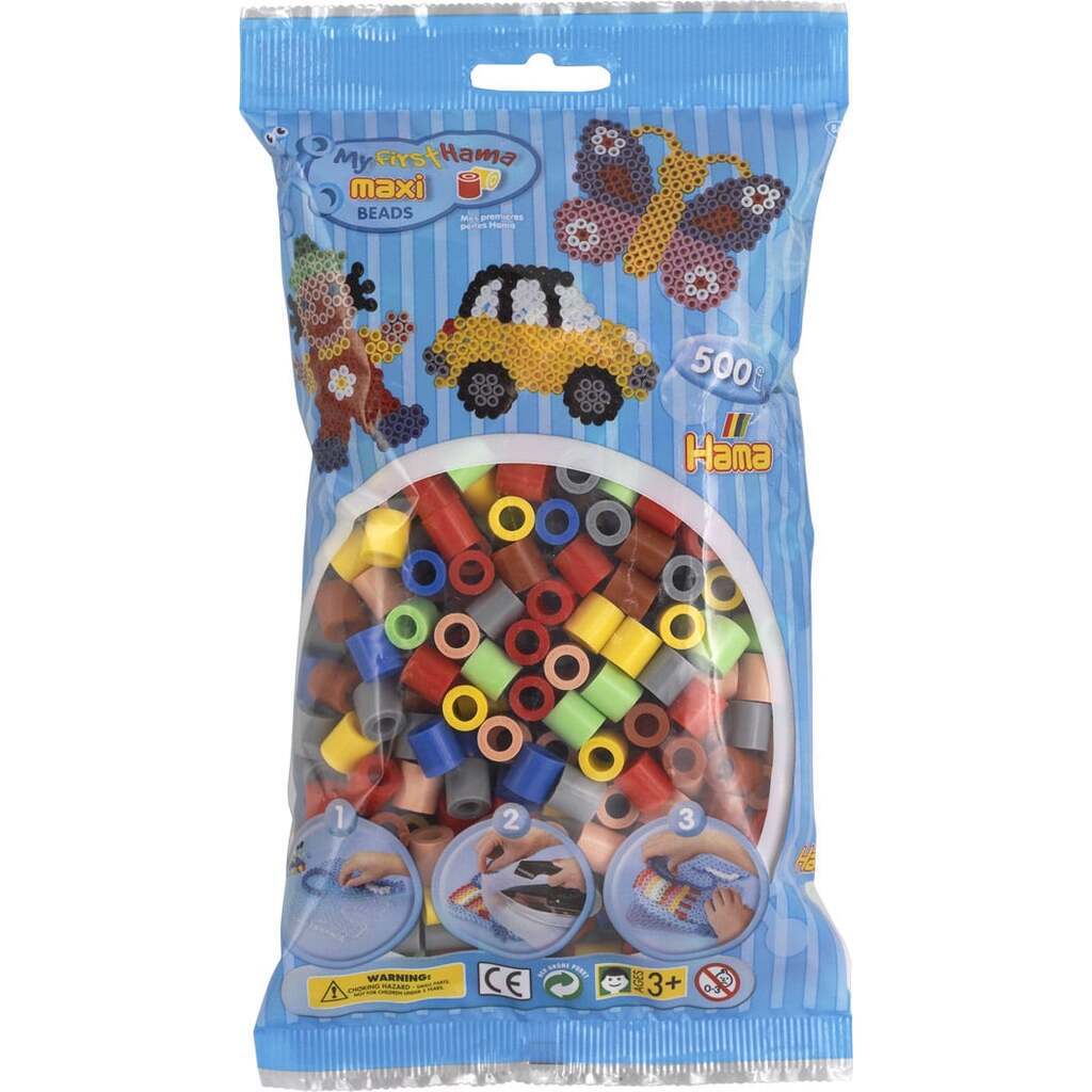 Hama Maxi Perler - 500 stk Mix Farver 69