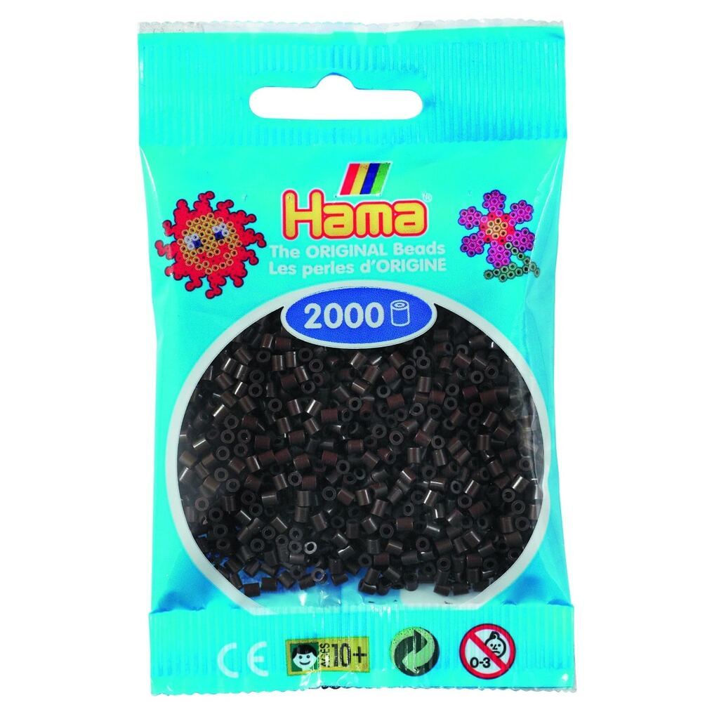 Hama Mini Perler  2.000 stk brun - Mini (501-12)