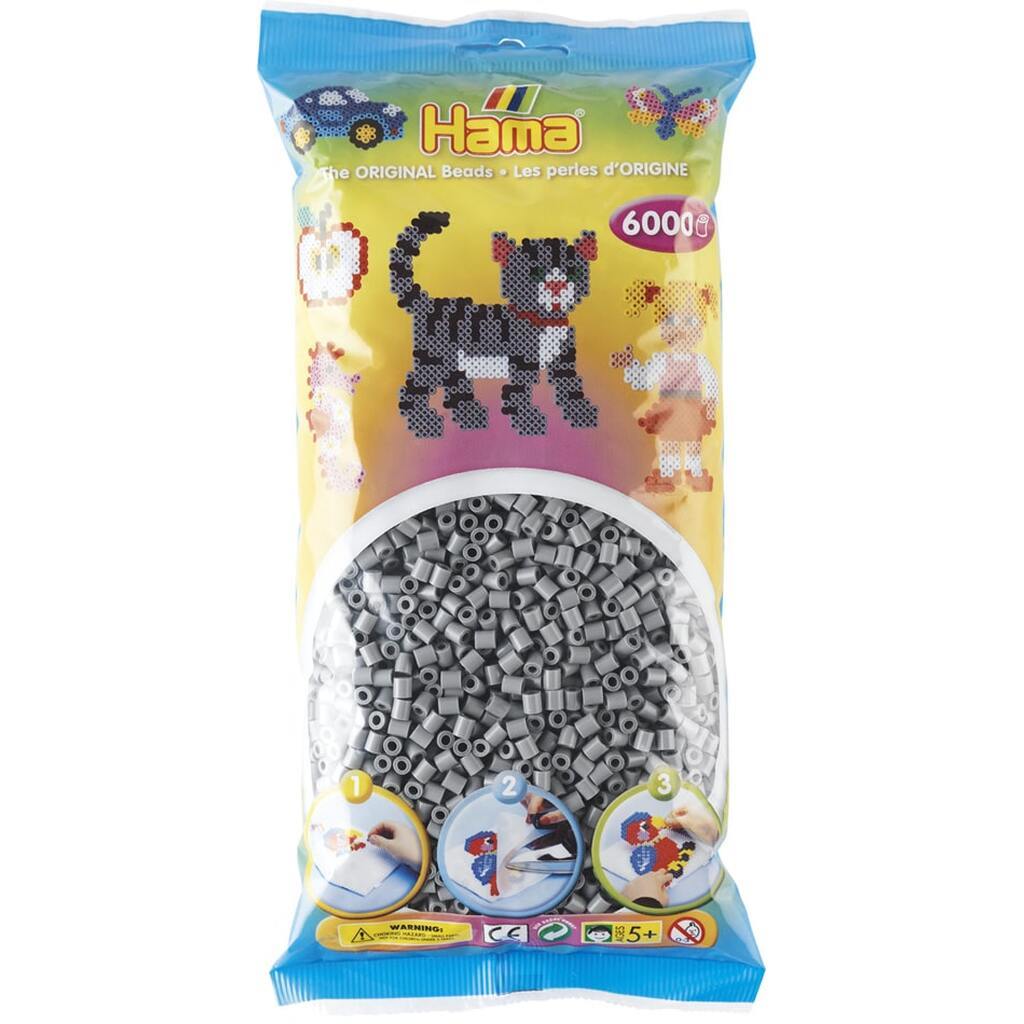Hama Perler  6000 stk Grå Midi (205-17)