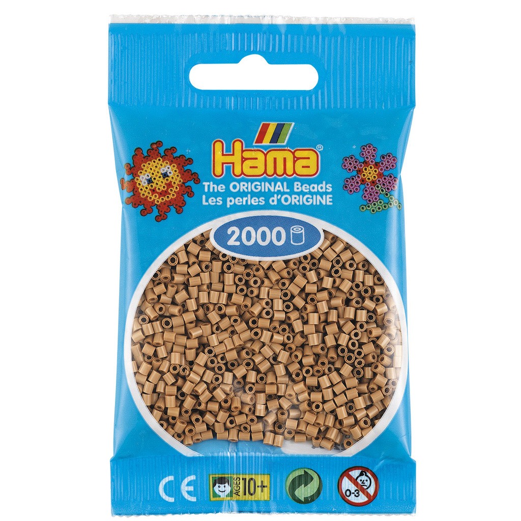 Hama Mini Perler  2.000 stk lys nougat - Mini (501-75)