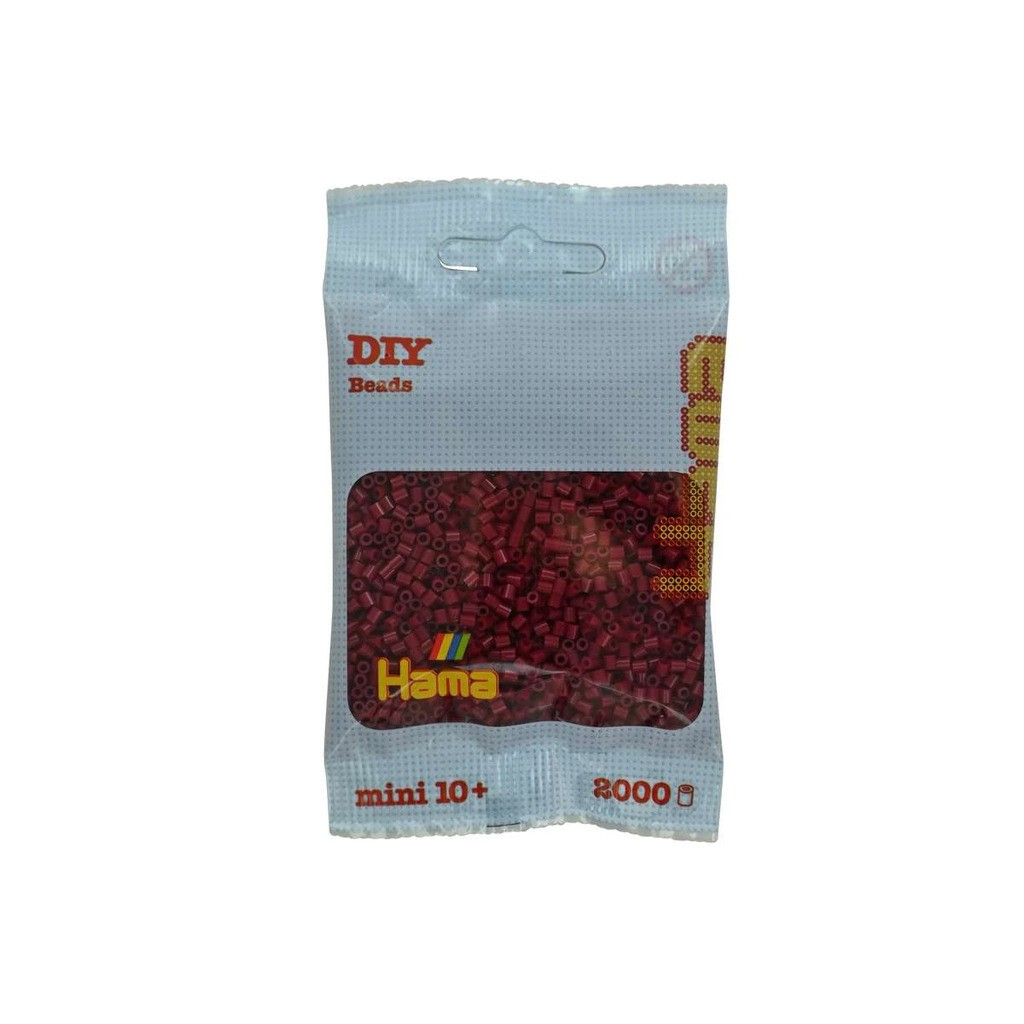 Hama mini perler - 2000stk mørk kirsebær (501-118)