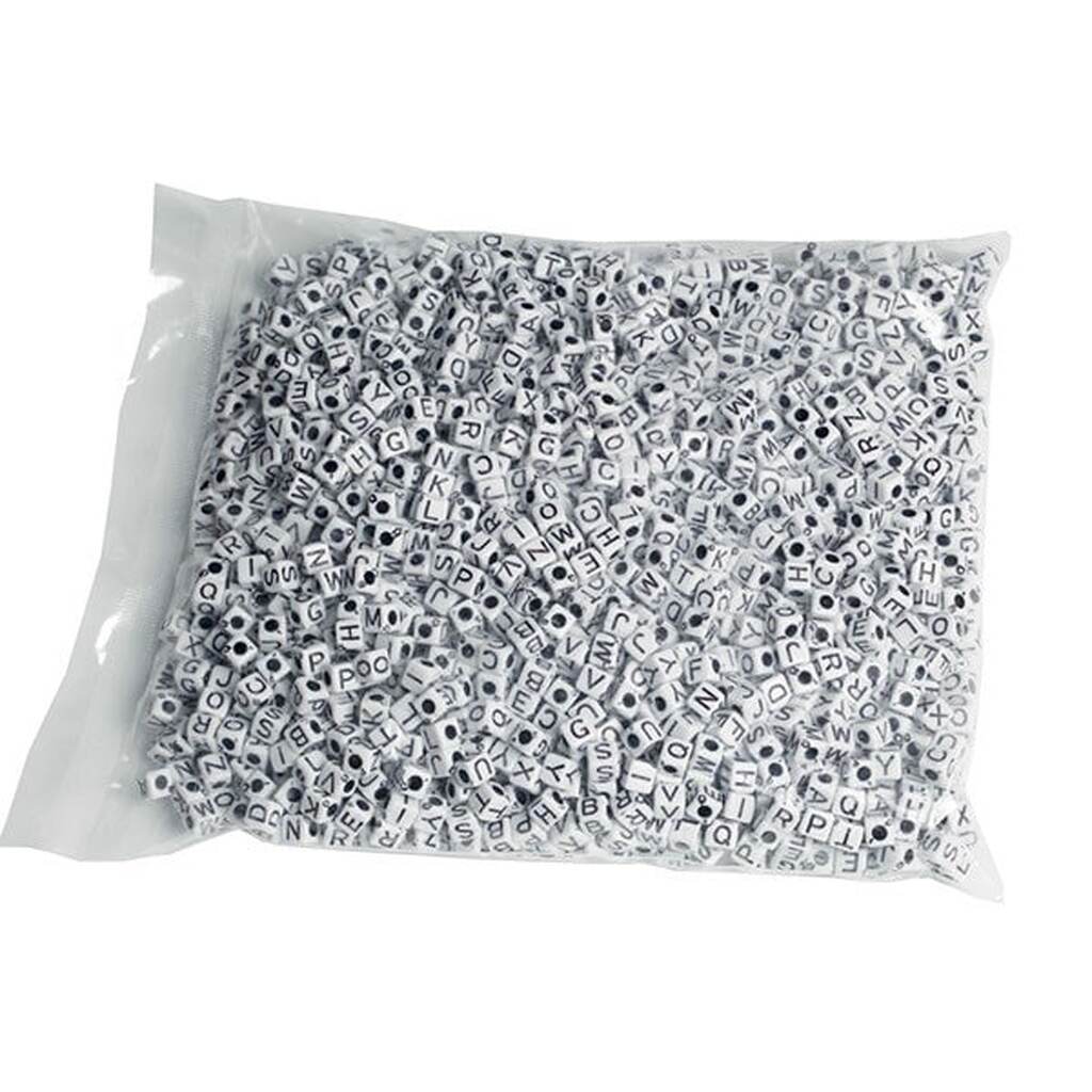 Pearl'n'fun kæmpe pose bogstavperler, 500g