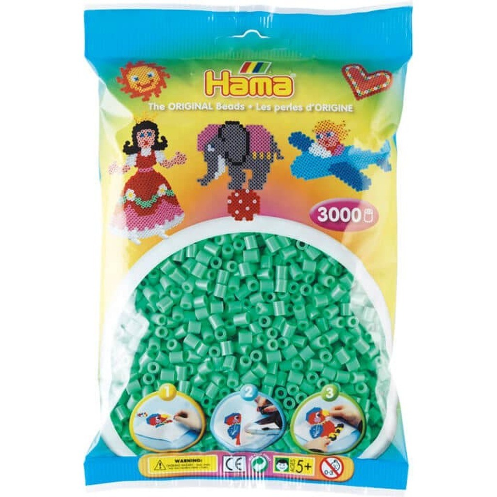 Hama Perler  3000 stk Lysegrøn Midi (201-11)