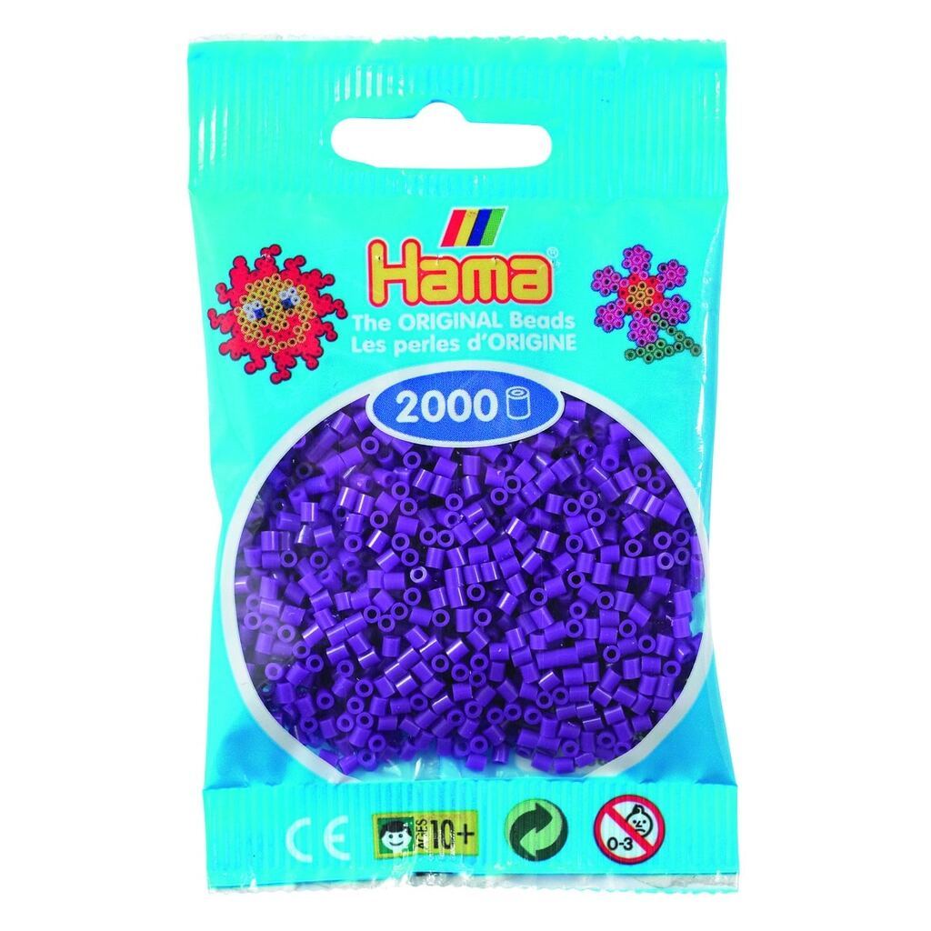 Hama Mini Perler  2.000 stk lilla - Mini (501-07)