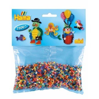 Hama Mini Perler  Mix Farver 7.500 Mini Perler