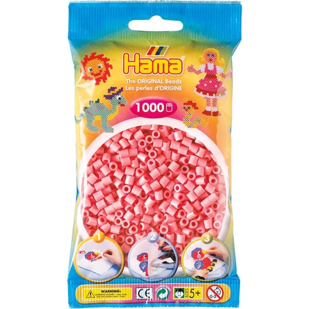 Hama Perler - 1000 stk pink - Midi (207-06)
