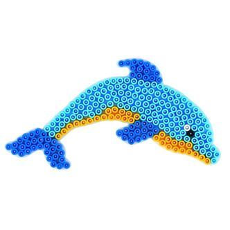 Hama Perleplade Midi - Delfin 16x8cm Hvid