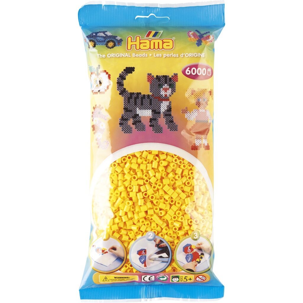 Hama Perler  6000 stk Gul Midi (205-03)