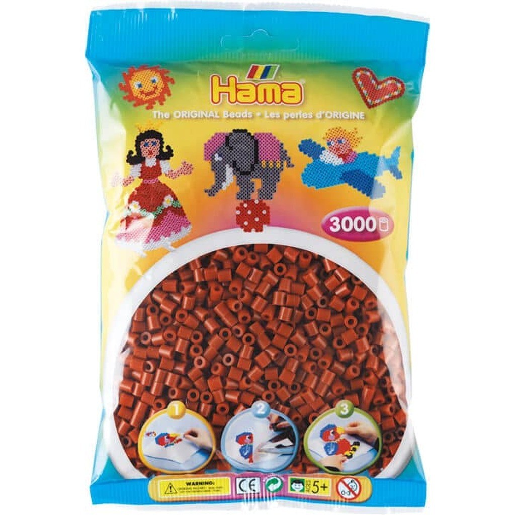 Hama Perler  3000 stk Mellem brun Midi (201-20)
